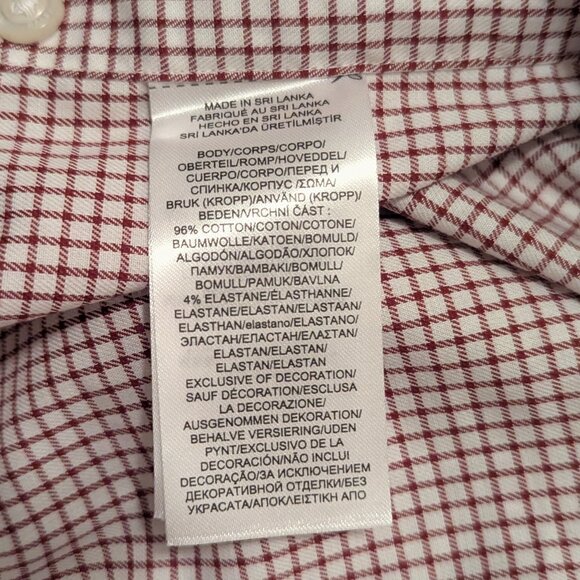 Ralph Lauren LRL Mens 16-32/33 Red White Check Button-Down Dress Shirt Classic - Picture 10 of 10